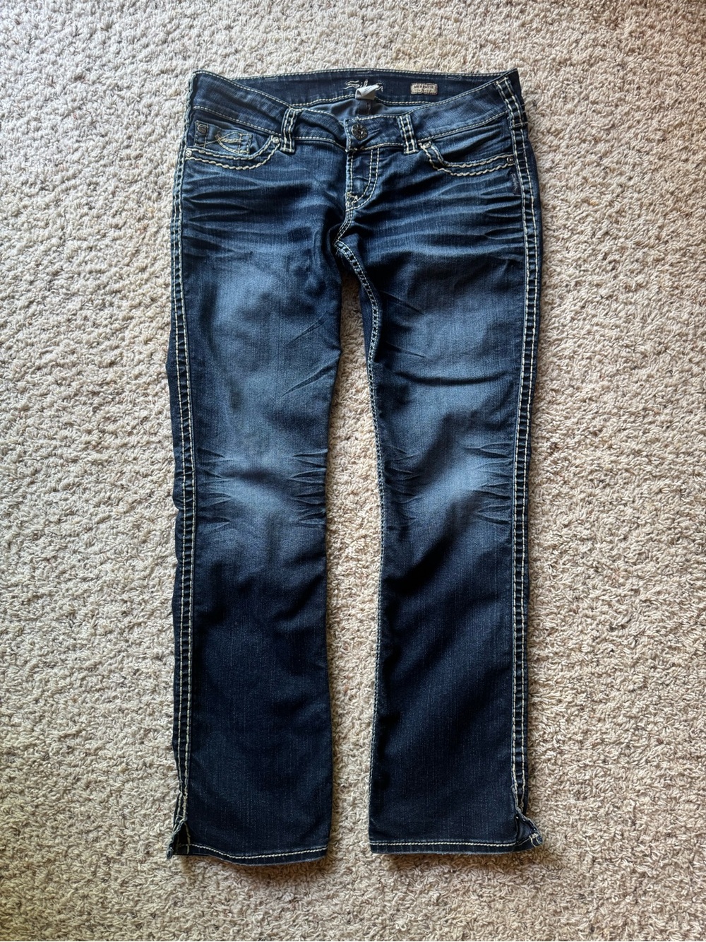 Silver McKenzie Slim Stretch Bootcut Jeans, Women’s Size 33x32